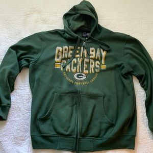 🏈GREEN BAY PACKERS - Full Zip Hoodie - UNISEX - Large🏈